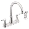 Moen Solidad Two Handle Chrome Kitchen Faucet Side Sprayer Included