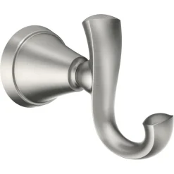 Moen Tiffin 2-5/8 in. L Brushed Nickel Robe Hook