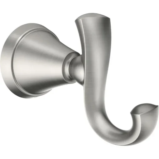 Moen Tiffin 2-5/8 in. L Brushed Nickel Robe Hook