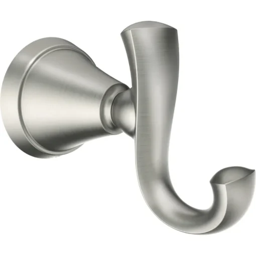 Moen Tiffin 2-5/8 in. L Brushed Nickel Robe Hook