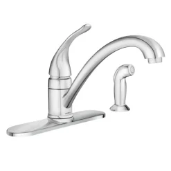 Moen Torrance One Handle Chrome Kitchen Faucet Side Sprayer Included