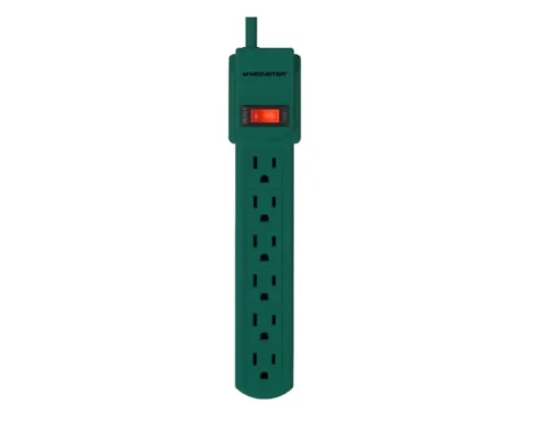 Monster Just Power It Up 3 ft. L 6 outlets Power Strip Green