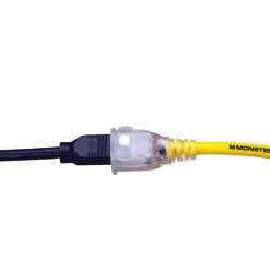 Monster Just Power It Up Outdoor 25 ft. L Yellow 12/3 SJTW Extension Cord
