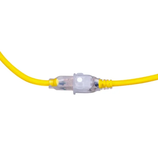 Monster Just Power It Up Outdoor 25 ft. L Yellow 12/3 SJTW Extension Cord