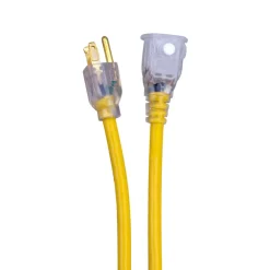Monster Just Power It Up Outdoor 25 ft. L Yellow 12/3 SJTW Extension Cord
