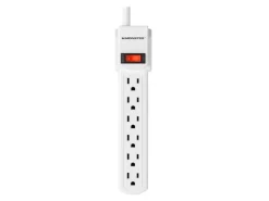 Monster Just Power It Up 6 Outlets White Power Strip, 3 ft.