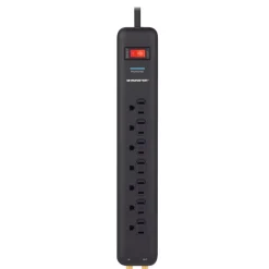 Monster Just Power It Up 6 ft. L 7 outlets Surge Protector Black 1080 J