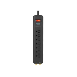 Monster Just Power It Up 6 ft. L 7 outlets Surge Protector Black 1080 J