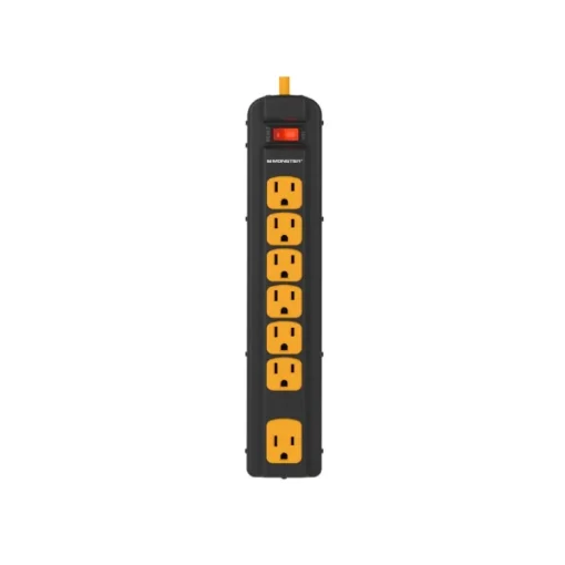 Monster Just Power It Up 3 ft. L 6 outlets Surge Protector w/USB White 1080 J