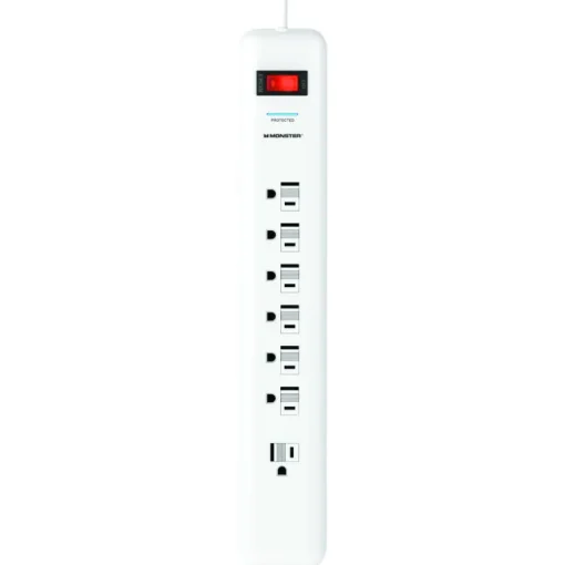 Monster Just Power It Up 15 ft. L 6 outlets Surge Protector White 1080 J