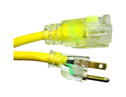 Monster Yellow 15A 125V 1875W 12/3 ga. 1-Outlet Outdoor Extension Cord 50 L ft.