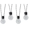 Moonrays 91129 Solar Powered Clear Plastic Globe String Lights