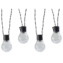 Moonrays 91129 Solar Powered Clear Plastic Globe String Lights
