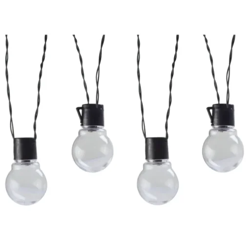 Moonrays 91129 Solar Powered Clear Plastic Globe String Lights