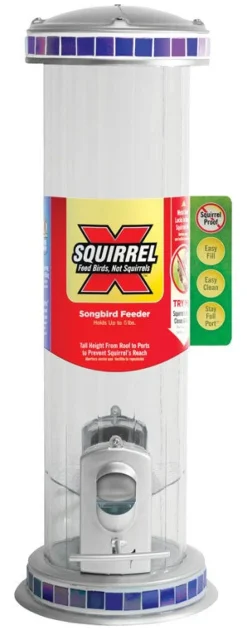 More Birds 13 5 Lb Blue & Clear Squirrel Proof Feeder (Pack of 4)