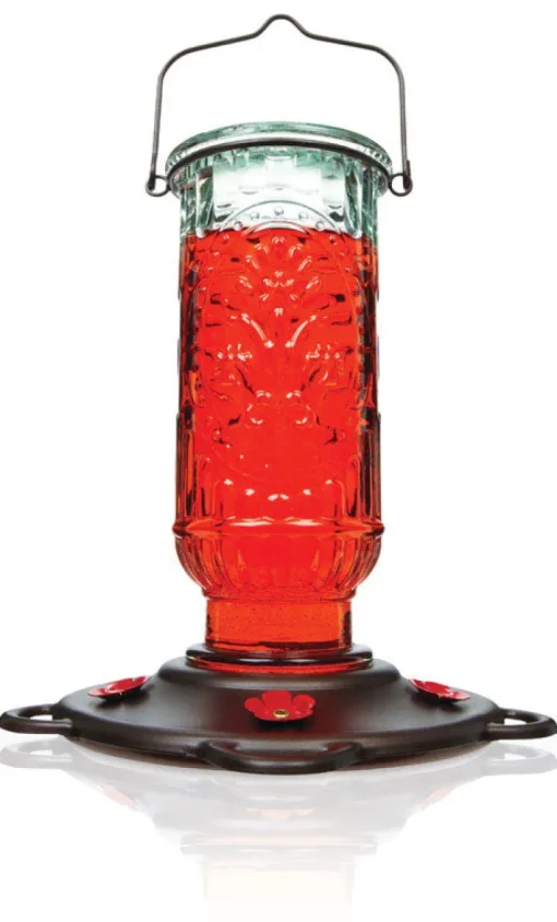 More Birds Hummingbird 20 Glass/Metal Bottle Nectar Feeder 5 ports