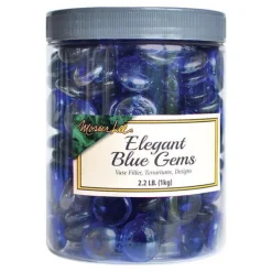 Mosser Lee Elegant Blue Gems Blue Decorative Glass Vase Filler 2.2 Lb.
