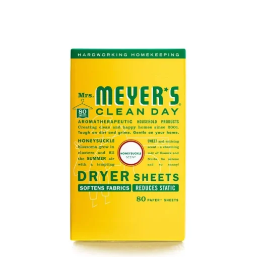 Mrs. Meyer's Clean Day Honeysuckle Scent Fabric Softener Sheets 80 oz. 80 pk (Pack of 12)