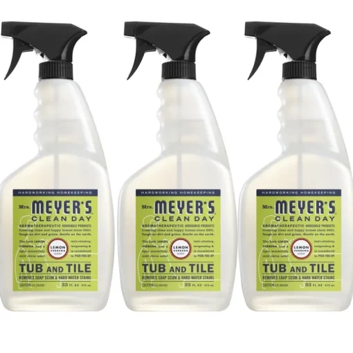 Mrs. Meyer's Clean Day Lemon Verbena Scent Tub and Tile Cleaner 33 oz. Trigger Spray Bottle (Pack of 6)