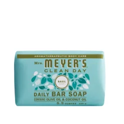 Mrs. Meyer's Clean Day Organic Basil Scent Bar Soap 5.3 oz. (Pack of 12)