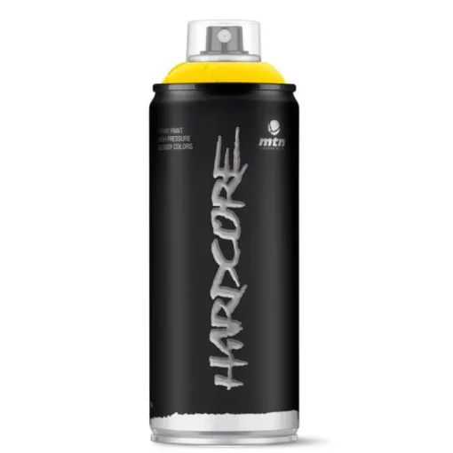 MTN Hardcore Gloss Light Yellow Spray Paint 11 oz (Pack of 6).