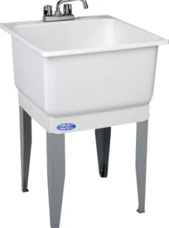 Mustee Utilatub 23 in. W X 25 in. D Single Polypropylene Laundry Tub
