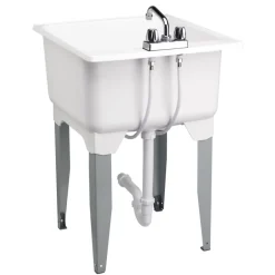 Mustee Utilatub 23 in. W X 25 in. D Single Polypropylene Laundry Tub