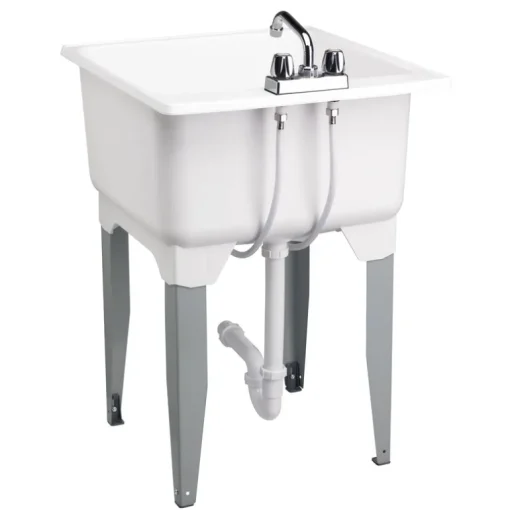 Mustee Utilatub 23 in. W X 25 in. D Single Polypropylene Laundry Tub