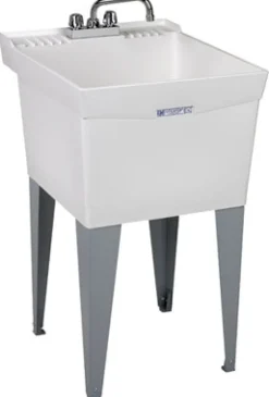 Mustee Utilatub 20 in. W X 24 in. D Single Thermoplastic Utility Tub Kit