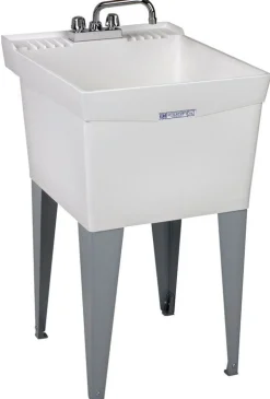 Mustee Utilatub 20 in. W X 24 in. D Single Thermoplastic Utility Tub Kit
