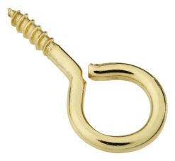National Hardware 0.10 in. D X 1-3/16 in. L Polished Brass Screw Eye 10 lb. cap. 5 pk