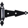 National Hardware 7 in. L Black Ornamental T Hinge 2 pk