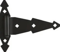 National Hardware 7 in. L Black Ornamental T Hinge 2 pk