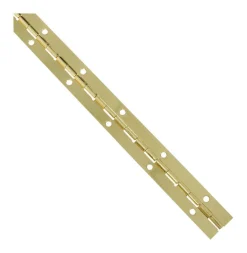 National Hardware 12 in. L Brass-Plated Continuous Hinge 1 pk