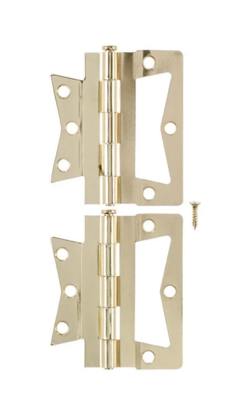 National Hardware 4 in. L Brass Steel Cabinet Hinge 2 pk