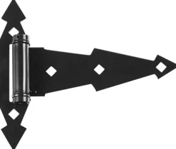 National Hardware 7 in. L Black Ornamental Spring T Hinge 2 pk