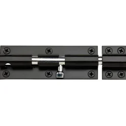 National Hardware 6 in. L Black Steel Heavy Duty Barrel Bolt 1 pk