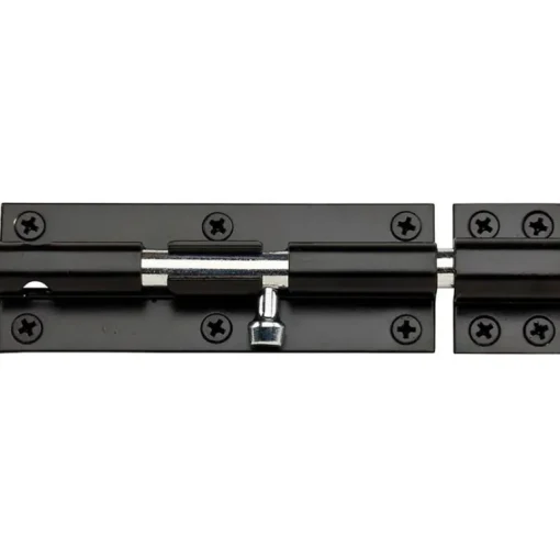 National Hardware 6 in. L Black Steel Heavy Duty Barrel Bolt 1 pk
