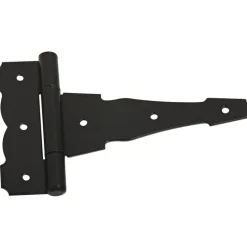 National Hardware 6 in. L Black Steel Ornamental T Hinge 1 pk