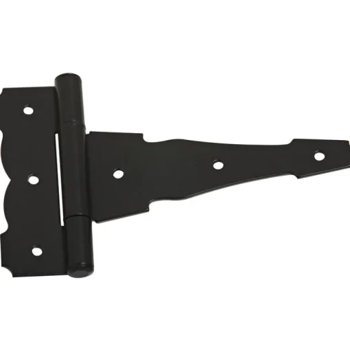 National Hardware 6 in. L Black Steel Ornamental T Hinge 1 pk