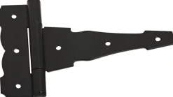 National Hardware 6 in. L Black Steel Ornamental T Hinge 1 pk