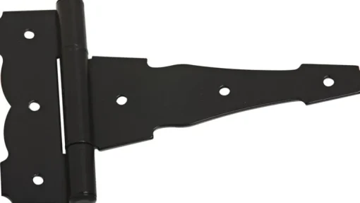 National Hardware 6 in. L Black Steel Ornamental T Hinge 1 pk