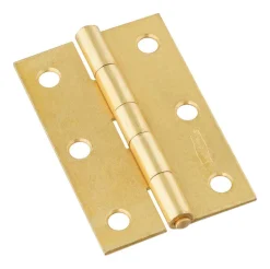 National Hardware 3 in. L Brass Narrow Hinge 2 pk
