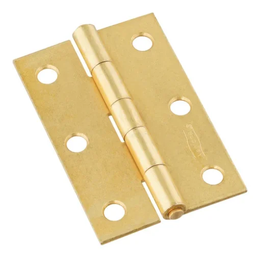 National Hardware 3 in. L Brass Narrow Hinge 2 pk