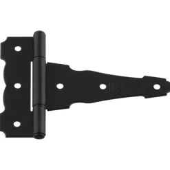 National Hardware 4 in. L Black Steel Ornamental T Hinge 1 pk