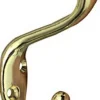 National Hardware 3.3 in. L Brass Gold Zinc Heavy Duty Garment Hook 75 lb. cap. 1 pk
