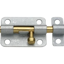 National Hardware 3 in. L Galvanized Brass/Steel Barrel Bolt 1 pk
