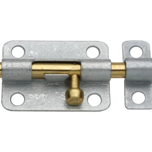 National Hardware 3 in. L Galvanized Brass/Steel Barrel Bolt 1 pk