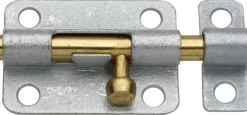 National Hardware 3 in. L Galvanized Brass/Steel Barrel Bolt 1 pk