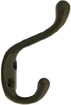 National Hardware 3.3 in. L Oil Rubbed Bronze Black Zinc Hook 75 lb. cap. 1 pk